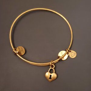 Alex and Ani Gold Key Lock Bangle